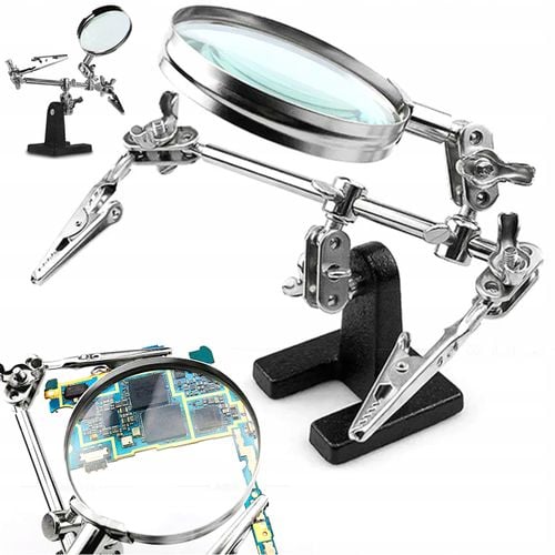 ZESTAW DO LUTOWANIA TRZECIA RĘKA UCHWYT LUPA UCHWYT DO NAPRAWY BIŻUTERII na Arena.pl