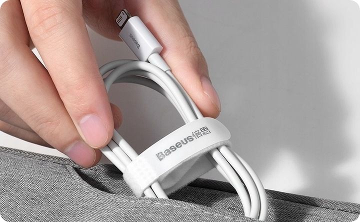 BASEUS KABEL PRZEWÓD USB LIGHTNING DO IPHONE 2.4A BEZPIECZNY MOCNY 1M zdjęcie 3