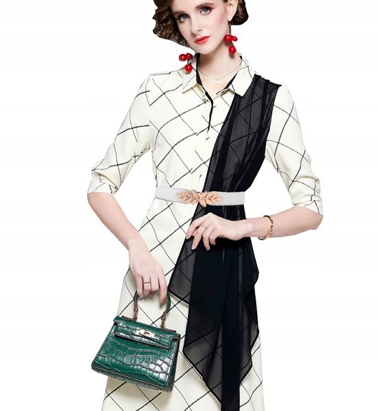 Pasek Retro Gumowy Do Sukienki Damski Liść Listek zdjęcie 3