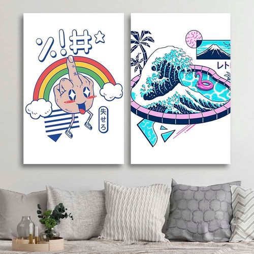 Obraz na płótnie – Canvas, Wulgarny gest anime 40x60 na Arena.pl