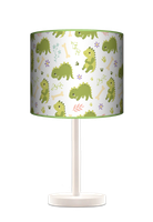Lampa stołowa - nocna drewniana duża - Dino Odkrywcy (zielona)