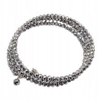 Bransoletka na drucie pamięciowym ze srebrnych koralików