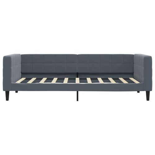 Sofa z funkcją spania, ciemnoszara, 90x190 cm, aksamit na Arena.pl
