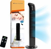 Wentylator kolumnowy bezłopatkowy czarny.