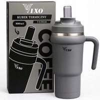 KUBEK TERMICZNY TERMOS ZE SŁOMKĄ I USTNIKIEM NA KAWĘ HERBATĘ SZCZELNY