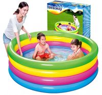 BASEN OGRODOWY DMUCHANY DLA DZIECI tęczowy 51117