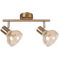 Plafon LAMPA sufitowa HOLLY 5547 Rabalux loftowa OPRAWA metalowa reflektorki szklane regulowane antyczne złoto bursztynowe