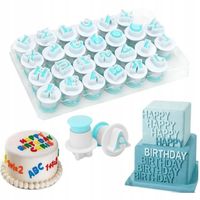 LITERY DUŻE LITERKI ALFABET WYKRAWACZE FOREMKI DO MASY CUKROWEJ NA