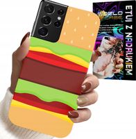 ETUI DO SAMSUNG GALAXY S21 Ultra - CASE BURGER CHEESEBURGER OBUDOWA PREZENT