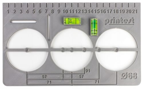 SZABLON DO WYMIAROWANIA OTWORÓW PUSZEK PRĄDOWYCH Z LIBELLĄ POZIOMICĄ na Arena.pl