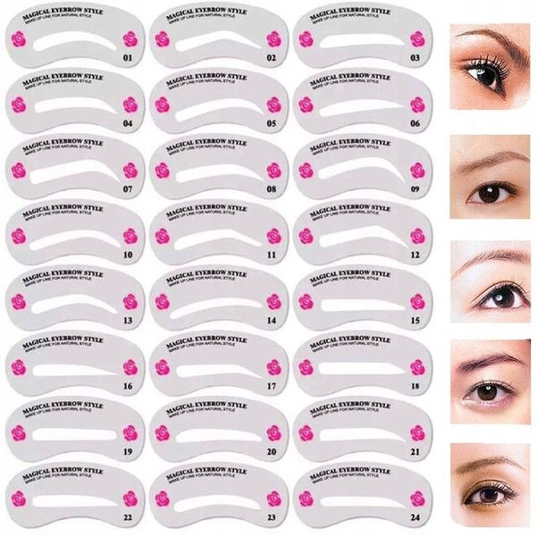 STEMPEL DO BRWI PUDER 24 SZABLONY BRĄZOWY B2 zdjęcie 3