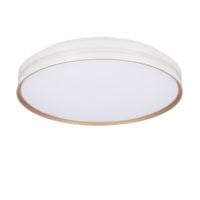 Montana lampa sufitowa plafon biały+złoty 24W LED 40 cm klosz biały