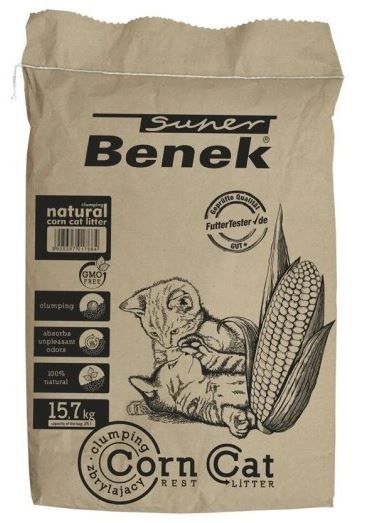 Super Benek Corn Cat żwirek kukurydziany 25l zdjęcie 1