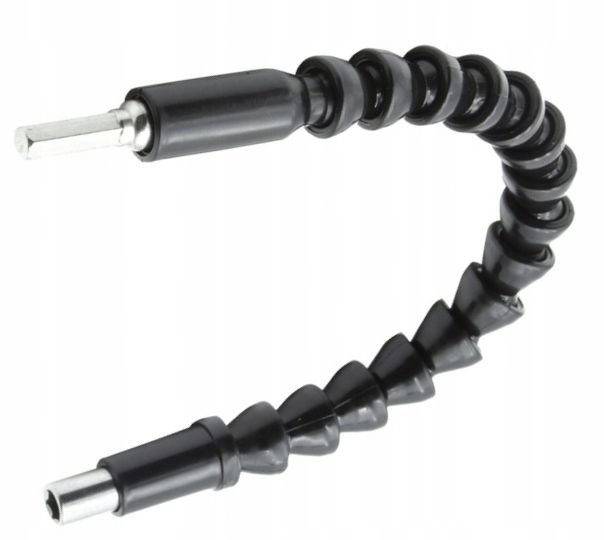 ELASTYCZNA PRZEDŁUŻKA DO BITÓW WKRĘTARKI WIERTARKI 1/4" 30cm GIĘTKA MOCNA zdjęcie 1