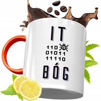 Kubek Pomarańczowy Dla Informatyka Programisty Z Nadrukiem Ze Zdjęciem