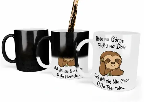 MAGICZNY KUBEK DLA PRACOWNIKÓW DO PRACY NA ODEJŚCIE Z PRACY ŚMIESZNY NADRUK na Arena.pl