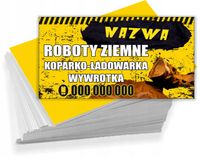 Wizytówki reklamowe 200 szt różne wzory ROBOTY ZIEMNE KOPARKO ŁADOWARKA