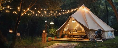 OŚWIETLENIE NAMIOTU KEMPINGOWEGO LED CIEPŁE ŚWIATŁO + BIAŁE ŚWIATŁO 1800MAH na Arena.pl