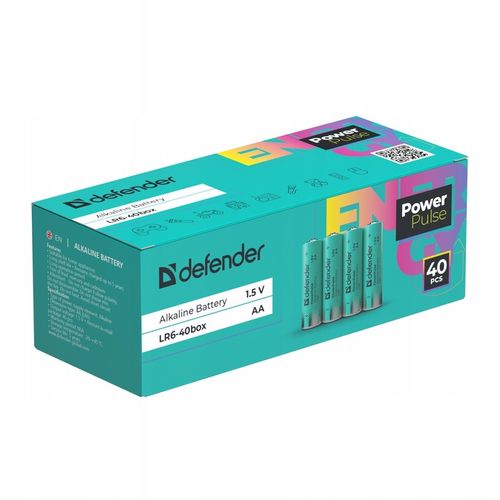40x BATERIE BATERIA ALKALICZNE PALUSZKI DEFENDER POWERPULSE PRO AA LR6 na Arena.pl