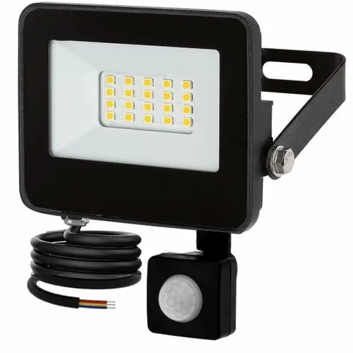 Naświetlacz Halogen LED 10W z Czujnik Ruchu i Zmierzchu Reflektor zimny na Arena.pl