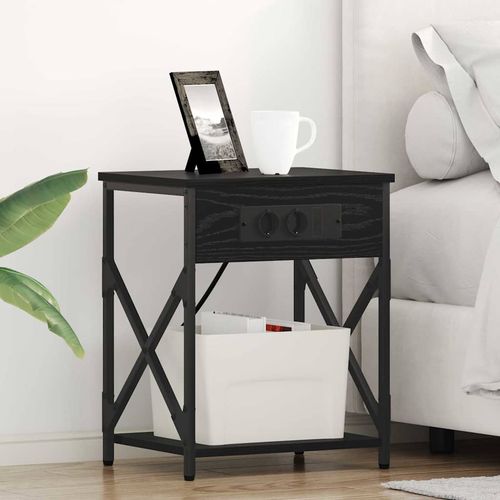 Szafka Nocna z szufladą 2 pcs Czarny dąb 41 x 31 x 51 cm na Arena.pl