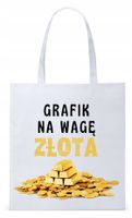 Dla Grafika Na Prezent Torba Eco Biała Shopper Z Nadrukiem Ze Zdjęciem