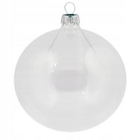 Bombki SZKLANE bezbarwne kule przezroczyste 10 cm.