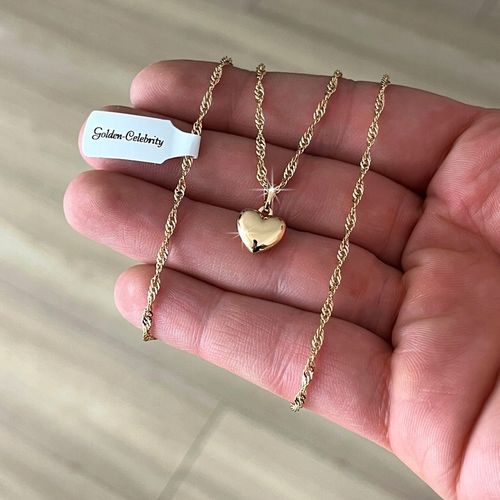 ZŁOTY NASZYJNIK SERCE KLASYCZNE 18K PREZENT DLA KOBIETY, ŻONY, MAMY, CÓRKI na Arena.pl