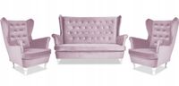 Zestaw wypoczynkowy mebli uszak Diana sofa fotele skandynawskie