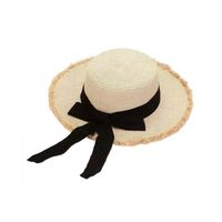 stylowy kapelusz damski plażowy letni słomkowy kokarda cz49