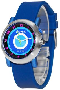 Xonix Analogowy zegarek dla dziewczynki, wielokolorowa tarcza, podświetlenie, WR 100M , antyalergiczny