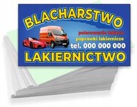 Wizytówki reklamowe 200 szt różne wzory BLACHARSTWO LAKIERNICTWO