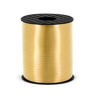 WSTĄŻKA DO BALONÓW PLASTIKOWA SATYNOWA ZŁOTA 250M