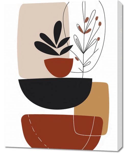 Obraz 70x90cm Botaniczna Abstrakcja zdjęcie 1