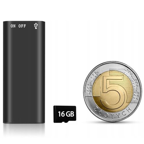 MINI DYKTAFON SZPIEGOWSKI PODSŁUCH DETEKCJA 16 GB na Arena.pl