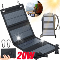 ŁADOWARKA SOLARNA DO TELEFONU 20W SKŁADANY PANEL SŁONECZNY USB IP65