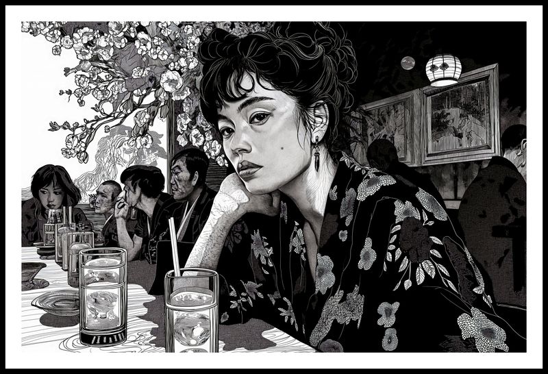 Plakat 91,5x60cm Czarne Kimono zdjęcie 3