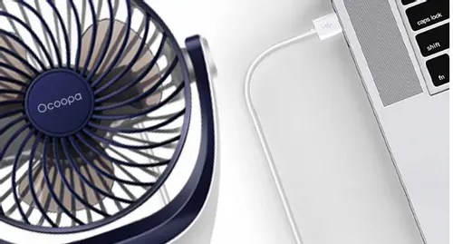 Wentylator stołowy Ocoopa D602 granatowy USB na Arena.pl