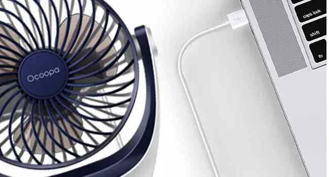 Wentylator stołowy Ocoopa D602 granatowy USB zdjęcie 8