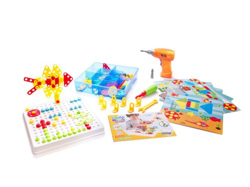 Puzzle Klocki w walizce 6w1 + wkrętarka 261 el. na Arena.pl