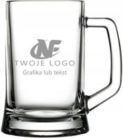 Kufel Szklany Wysokiej Jakości grawerowane Logo na Zamówienie 10szt