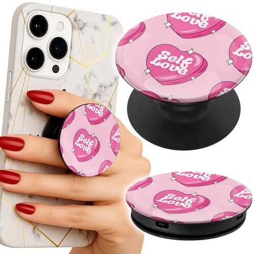 Uchwyt do telefonu Popsocket na palce/stojak KOBIECE WZORY SERCE SELF LOVE na Arena.pl