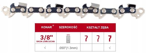 Łańcuch do piły STIHL 3/8'' 1.3mm 50 ogniw KONAR na Arena.pl