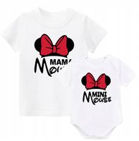 Zestaw koszulka+body MAMA Córka Minnie prezent 80