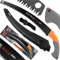 PIŁA RĘCZNA DO GAŁĘZI OGRODOWA DREWNA WYGIĘTA Z TEFLONEM KABURĄ PIŁKA