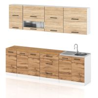 Meble Kuchenne Młodzieżowe Kuchnia Robo Lux 2.6m Modułowa Dąb Sonoma Wotan