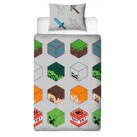 Komplet pościeli 140x200 dla chłopca Minecraft Creeper młodzieżowa