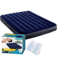 materac dmuchany welurowy 137x191 cm intex 64758 + pompka 68612 + 2