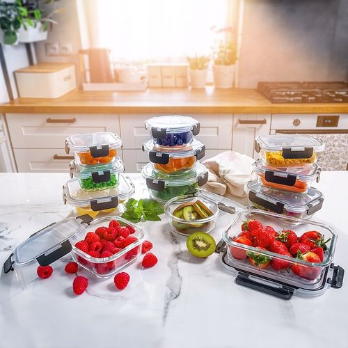 POJEMNIKI NA ŻYWNOŚĆ SZKLANY ZESTAW POJEMNIKÓW SZKLANE PUDEŁKO na Arena.pl