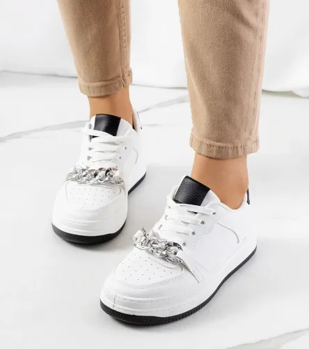 Białe sneakersy z łańcuszkiem Maring 41 na Arena.pl